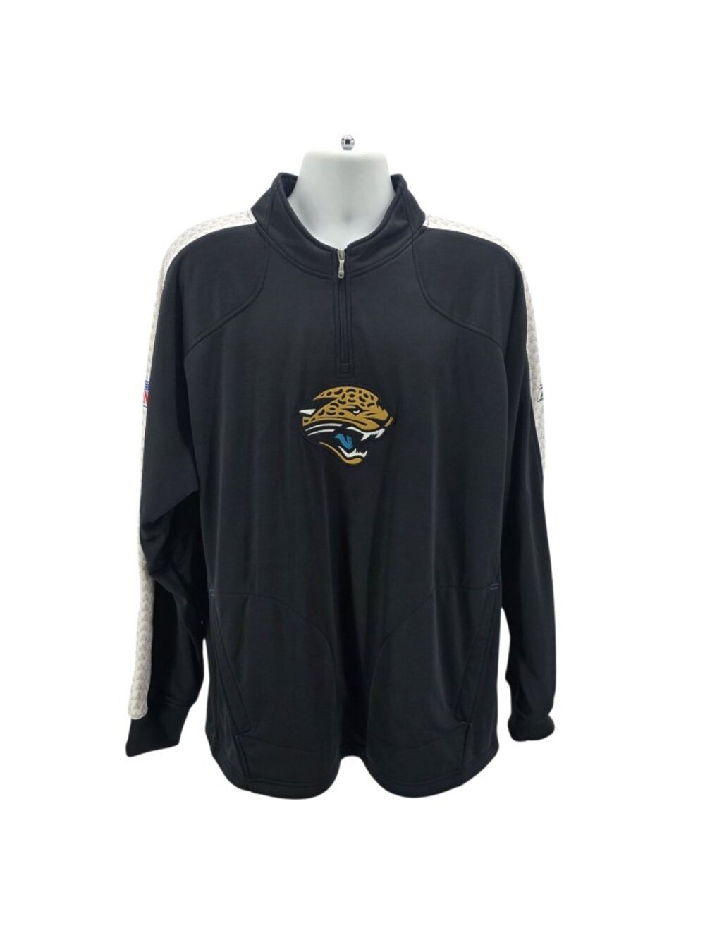 Reebok NFL Authentic Sideline Jacksonville Jaguars Mens XL Jacket Black 1/4 Zip